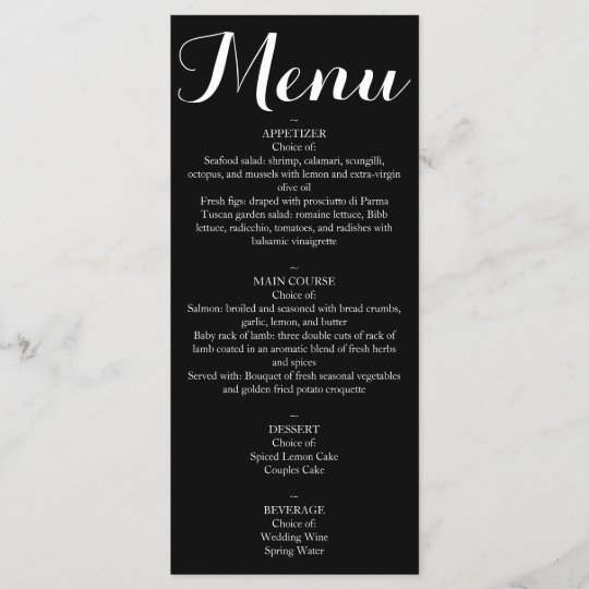 Menu - Script | Zazzle.com