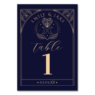 Menu Table Tarot Mystic Crystal Moons Numbers Number