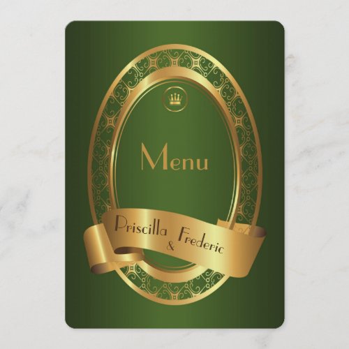 menu weddingmenu meetinggreat gatsby medaillion