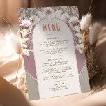Menu Wedding Vintage Art Nouveau by Mucha Invitati Invitation<br><div class="desc">Menu Card in Art Nouveau style for your vintage-themed wedding by Alphonse Mucha in a floral, romantic, and whimsical design. Victorian flourishes complement classic art deco fonts. Please enter your custom information, and you're done. If you wish to change the design further, click the blue "Customize It" button. Thank you...</div>