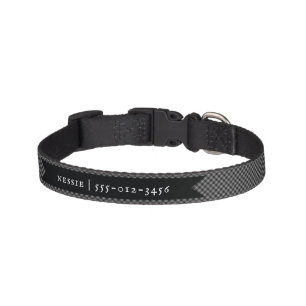 Menzies Black Scottish Tartan Plaid Pattern Pet Collar