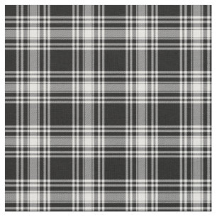 Menzies Black & White Modern Tartan Fabric