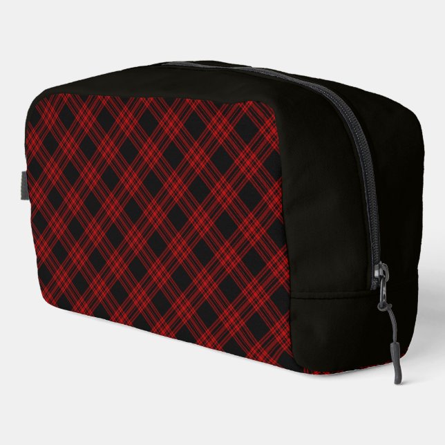 Menzies Clan Scottish Tartan Plaid Pattern Dopp Kit (Right Corner)
