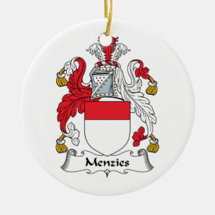 Menzies Family Crest Ceramic Ornament