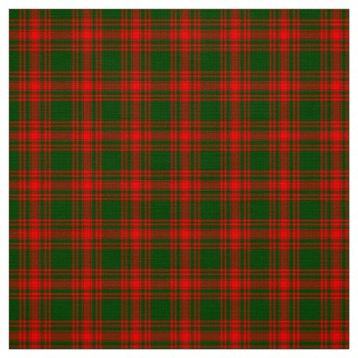 Menzies Green Modern Tartan Fabric