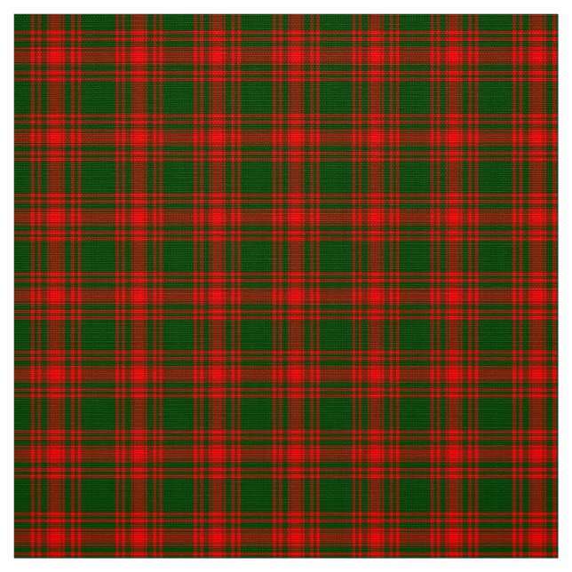 Menzies Green Modern Tartan Fabric (Swatch)