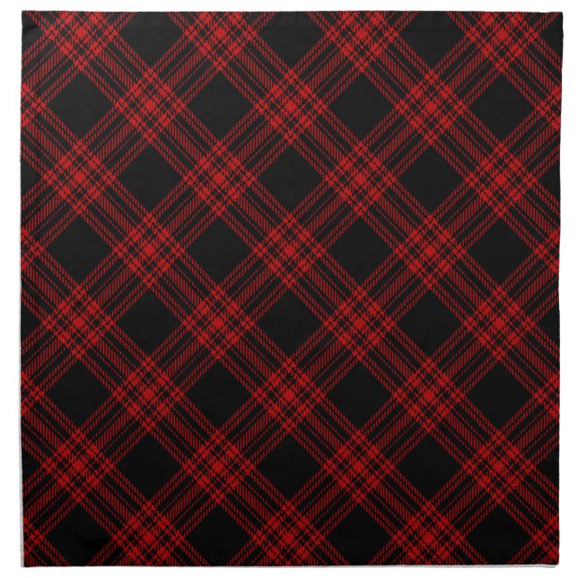 Menzies Hunting Tartan Cloth Napkin (Front)