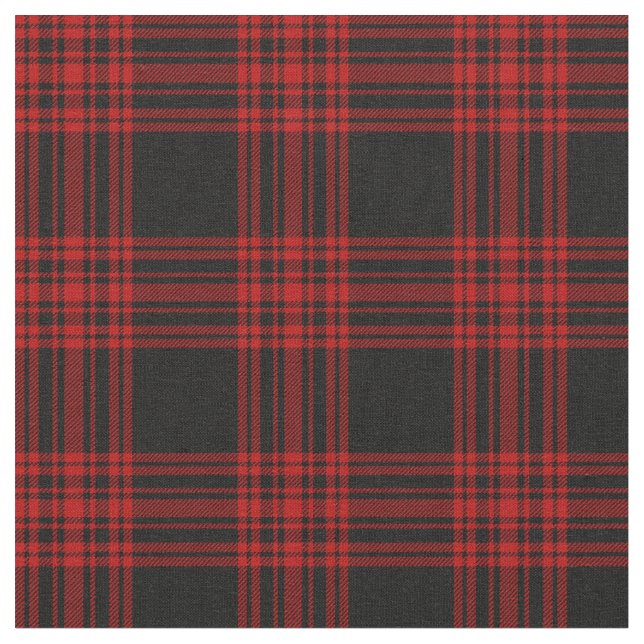 Menzies Hunting Tartan Scottish Plaid Pattern Fabric (Close Up)
