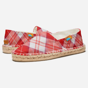 Menzies Red Clan Tartan Scottish Plaid Espadrilles