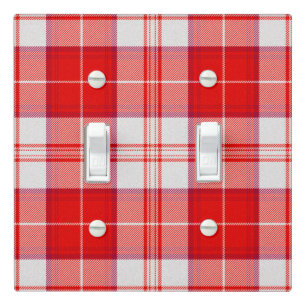 Menzies Red Clan Tartan Scottish Plaid Light Switc Switch Cover