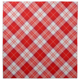 Menzies Red Scottish Tartan Clan Plaid Cloth Napkin