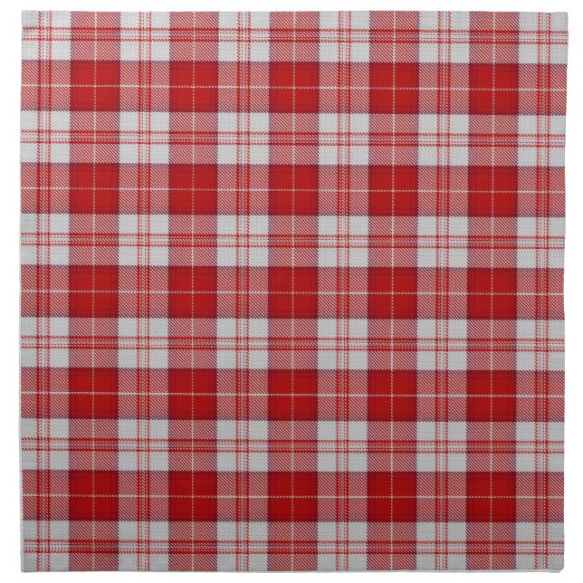 Menzies Red Tartan Cloth Napkin (Front)