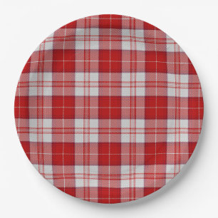 Menzies Red Tartan Paper Plates