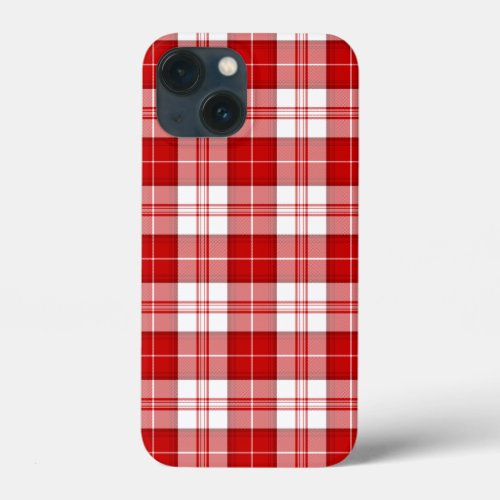 Menzies tartan red white plaid iPhone 13 mini case