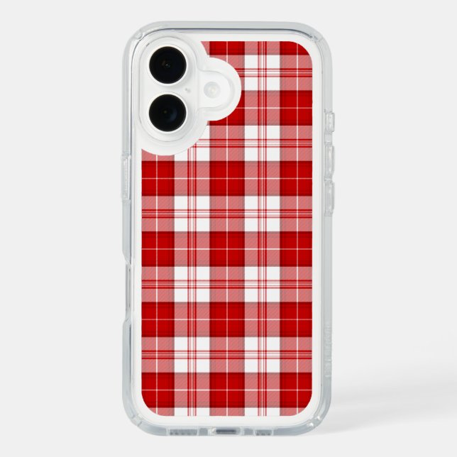 Menzies tartan red white plaid speck iPhone case (Front)
