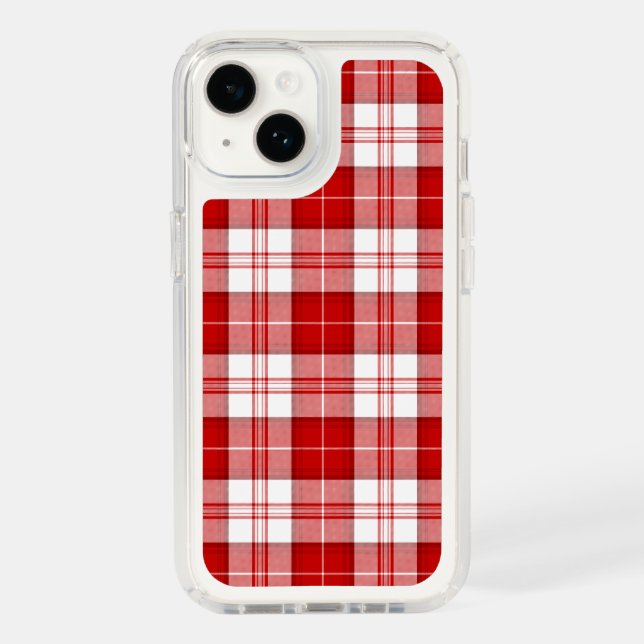 Menzies tartan red white plaid speck iPhone case (Front)