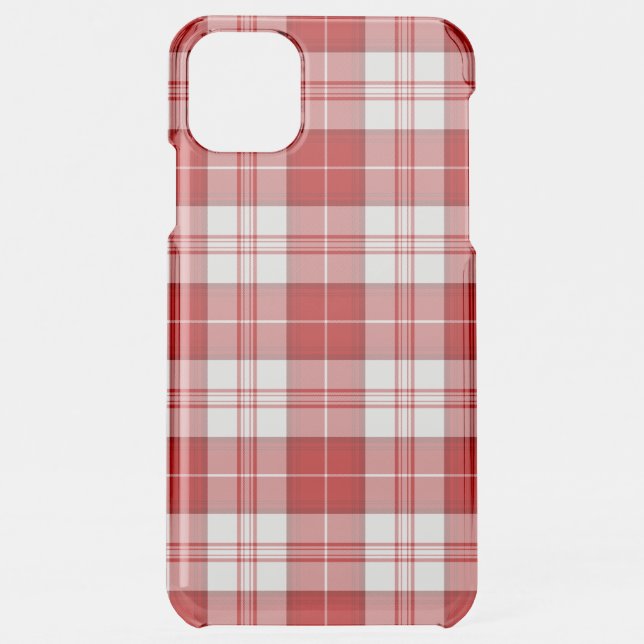 Menzies tartan red white plaid uncommon iPhone case (Back)