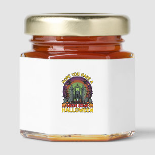 Meon Some Halloween Cemetery Gate Monsters Pumpkin Honey Jar Favors
