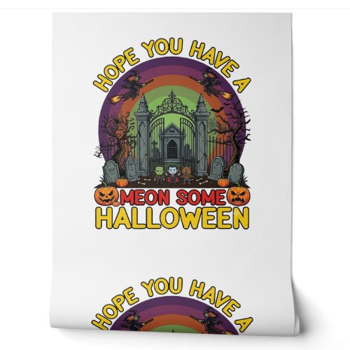 Meon Some Halloween Cemetery Gate Monsters Pumpkin Wallpaper