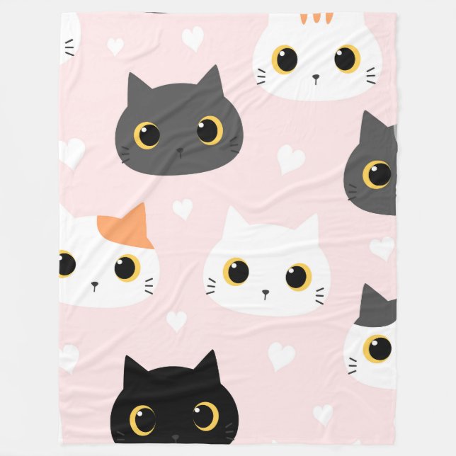 Meow 60x80 Fleece Blanket (Front)