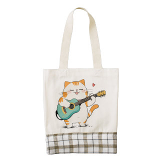 Meow and Melodies Zazzle HEART Tote Bag