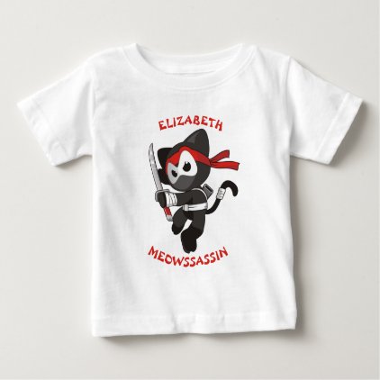 Meow Assassin Ninja Cat Meowssassin Cute Funny Baby T-Shirt