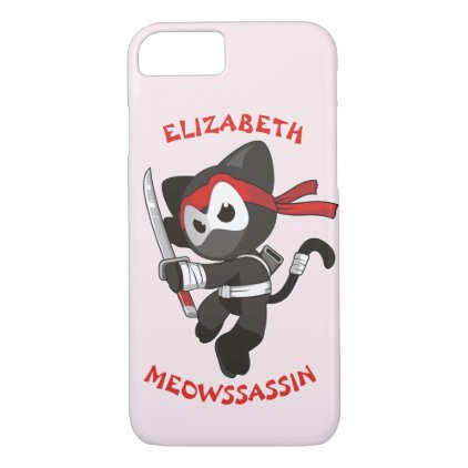 Meow Assassin Ninja Cat Meowssassin Cute Funny iPhone 8/7 Case