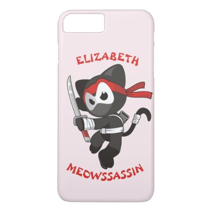 Meow Assassin Ninja Cat Meowssassin Cute Funny iPhone 8 Plus/7 Plus Case