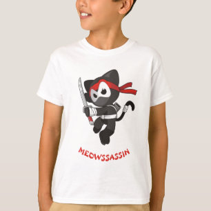 Meow Assassin Ninja Cat Meowssassin Cute Funny T-Shirt