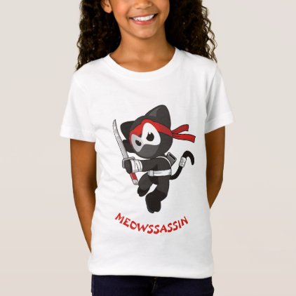 Meow Assassin Ninja Cat Meowssassin Cute Funny T-Shirt