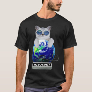 Meow Awesome Furry Cat T-Shirt