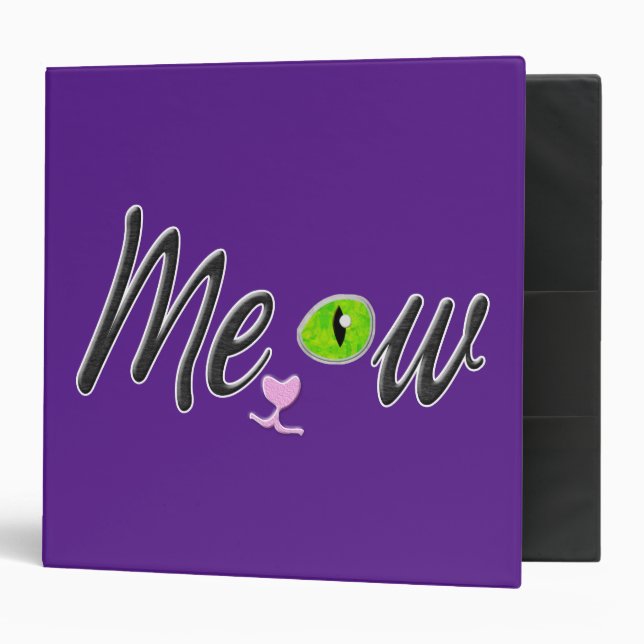 meow - black ring binder (Front/Inside)