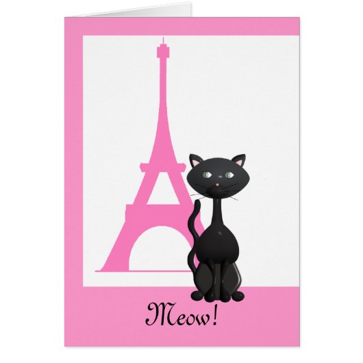 Meow, Bonjour! Cards (Front)
