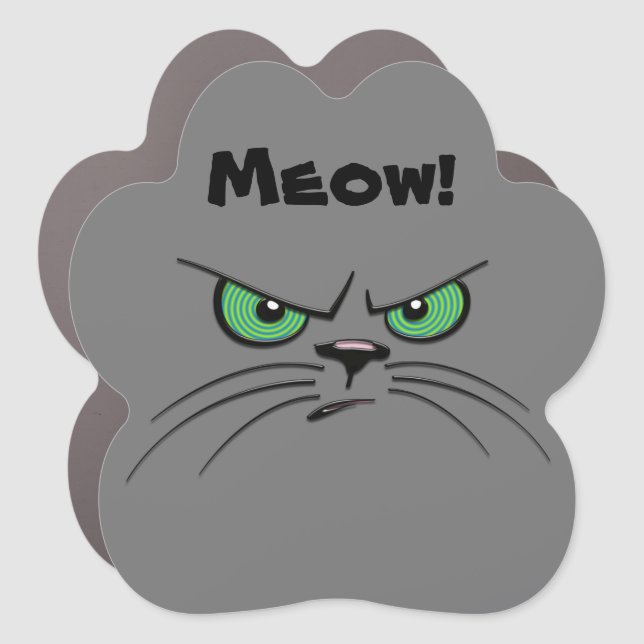 meow car magnet (Front)