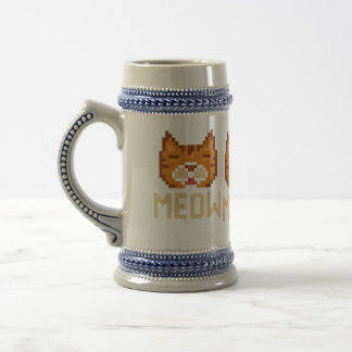 meow cat beer stein