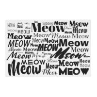 Meow!  Cat Bowl Mat