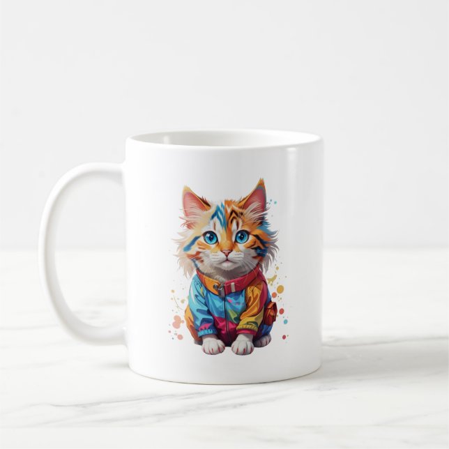 Meow Cat Coffee Mug (Left)