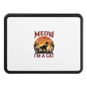 Meow Cat Halloween Black Cemetery_1 Hitch Cover