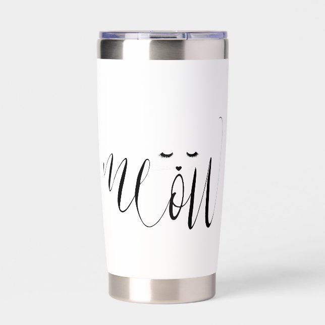 Meow Cat Insulated Tumbler (Front)