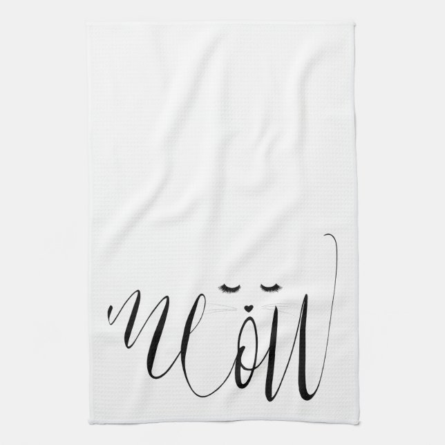Meow Cat Kitchen Towel (Vertical)
