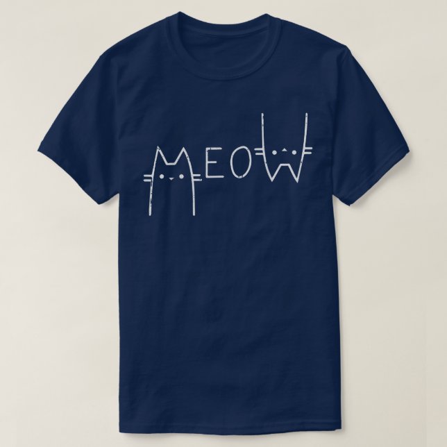 Meow Cat Lazy Halloween Costume Kawaii Kitten Kitt T-Shirt (Design Front)