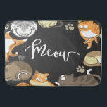 Meow cat lover birthday christmas gift bath mat<br><div class="desc">Meow cat lover birthday Christmas gift is a must have design. Great gift for all pet and cat lovers.</div>