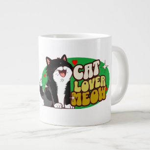 Meow Cat Lover - black cat Giant Coffee Mug