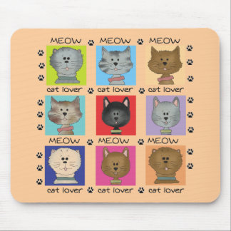 Meow Cat Lover Tshirts and Gifts Mouse Pad
