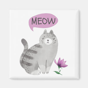 Meow Cat Magnet