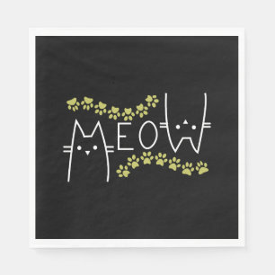 Meow Cat Mom Lover , Women Cat Lover, for Her Napkins