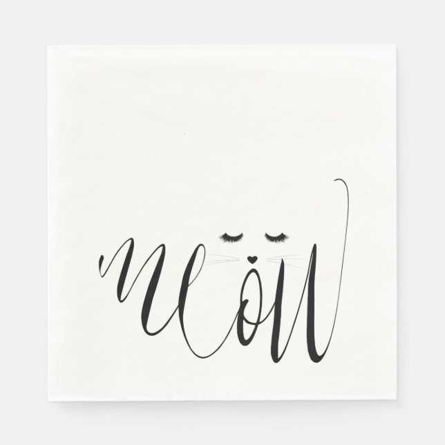 Meow Cat Napkins (Front)