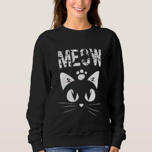 Meow CAT Short Sleeve Round Neck Summer Sweatshirt