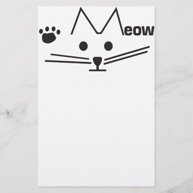 Meow Cat Stationery (Front)