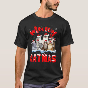 Meow Catmas Christmas Santa Cat Kitten Squad Fami T-Shirt